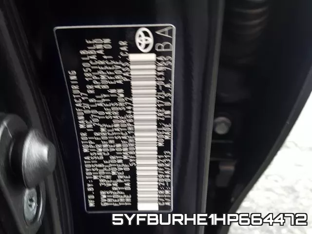 5YFBURHE1HP664472 фото 2