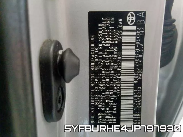 5YFBURHE4JP797930 фото 2