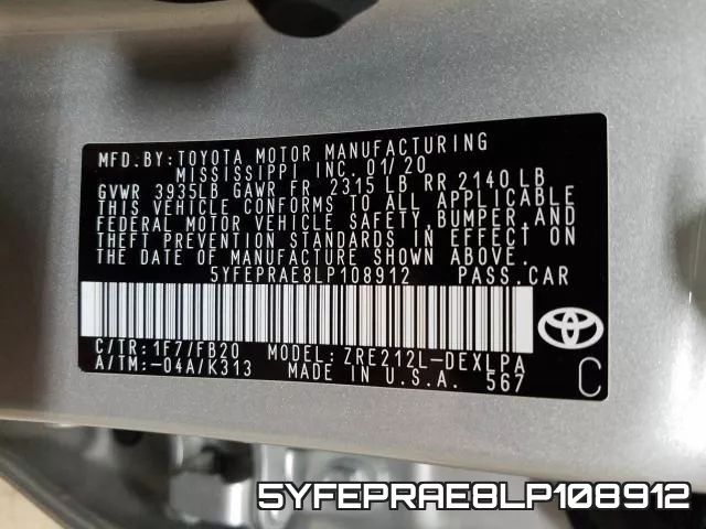 5YFEPRAE8LP108912 фото 2
