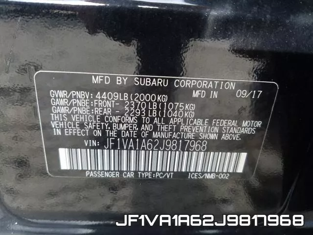 JF1VA1A62J9817968 фото 2