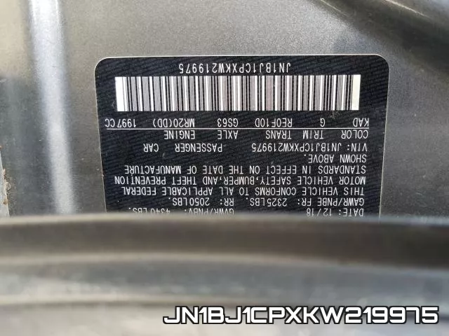 JN1BJ1CPXKW219975 фото 2