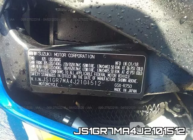 JS1GR7MA4J2101512 фото 2