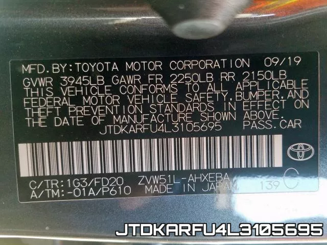 JTDKARFU4L3105695 фото 2