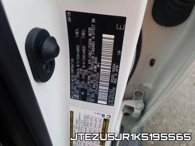 JTEZU5JR1K5195565 фото 2