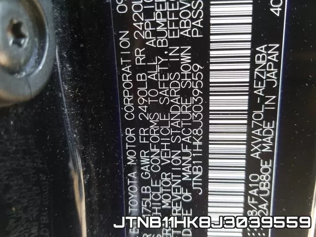 JTNB11HK8J3039559 фото 2