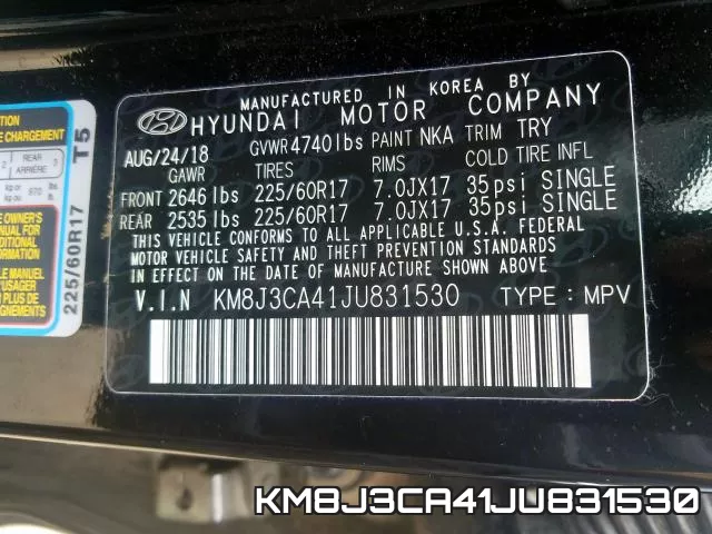 KM8J3CA41JU831530 фото 2