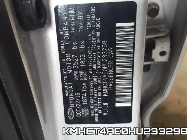 KMHCT4AE0HU233298 фото 2