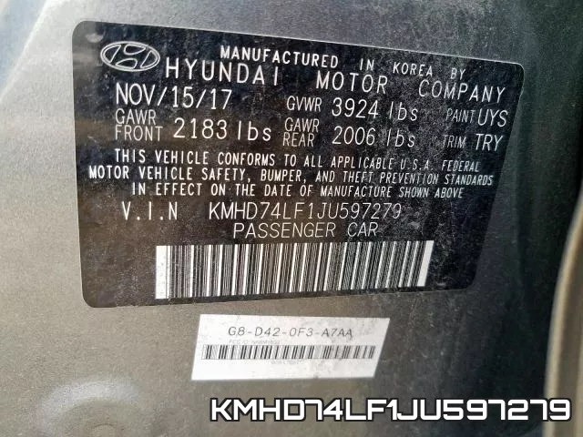 KMHD74LF1JU597279 фото 2