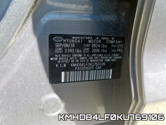 KMHD84LF0KU769106 фото 2