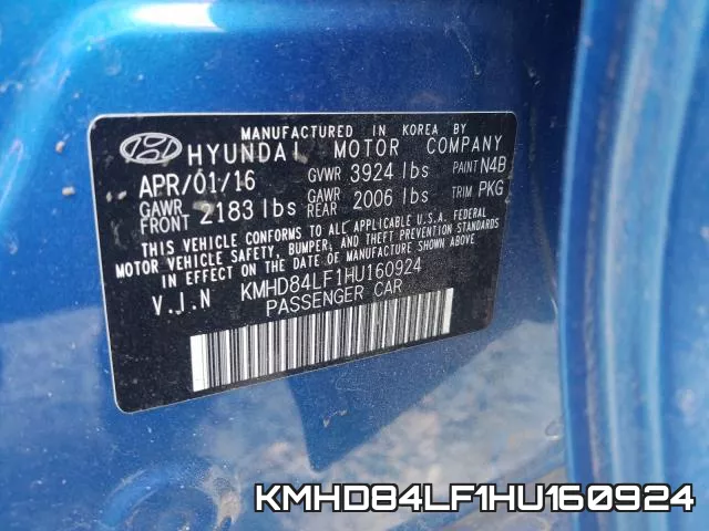 KMHD84LF1HU160924 фото 2