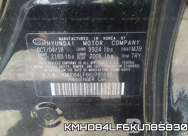 KMHD84LF6KU785830 фото 9