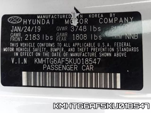 KMHTG6AF5KU018547 фото 2
