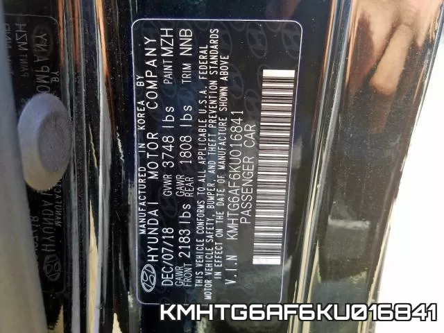 KMHTG6AF6KU016841 фото 2