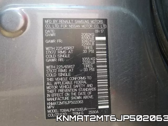 KNMAT2MT6JP502063 фото 2