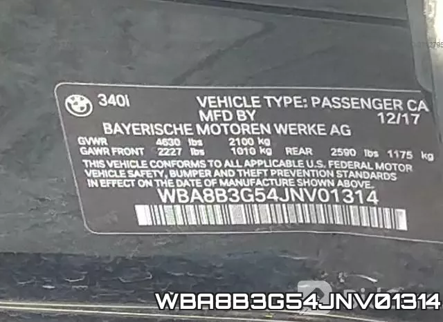 WBA8B3G54JNV01314 фото 10