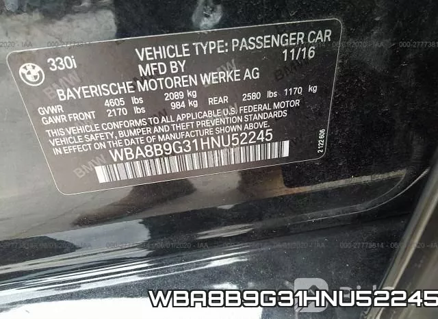 WBA8B9G31HNU52245 фото 10