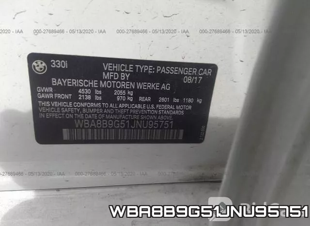 WBA8B9G51JNU95751 фото 10
