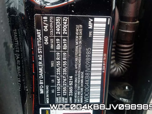 WDC0G4KB8JV098985 фото 2