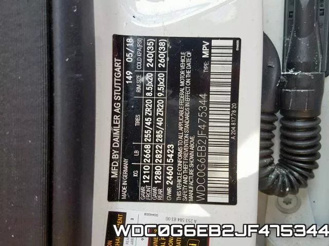 WDC0G6EB2JF475344 фото 2