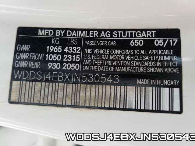 WDDSJ4EBXJN530543 фото 2