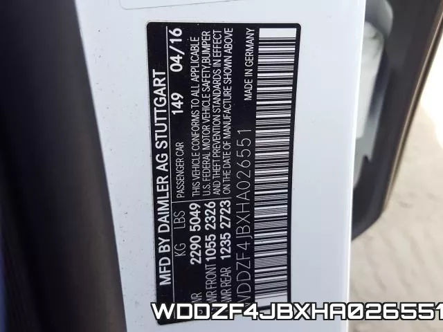 WDDZF4JBXHA026551 фото 2