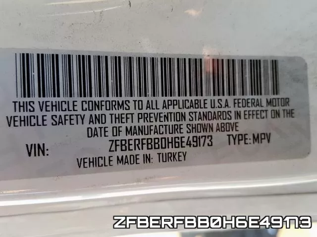 ZFBERFBB0H6E49173 фото 2