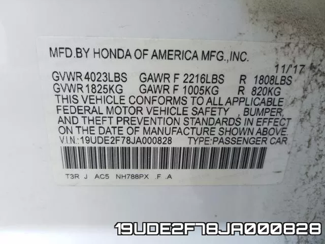 19UDE2F78JA000828 фото 2