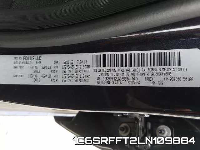 1C6SRFFT2LN109884 фото 2
