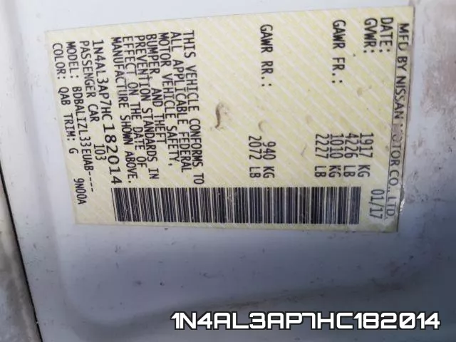 1N4AL3AP7HC182014 фото 2