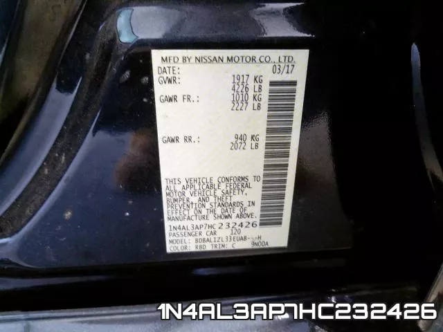 1N4AL3AP7HC232426 фото 2
