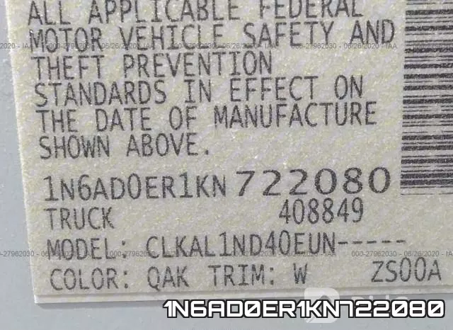 1N6AD0ER1KN722080 фото 10