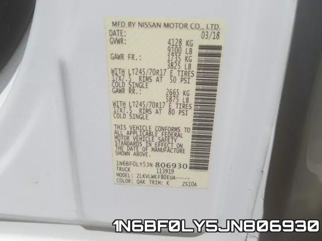 1N6BF0LY5JN806930 фото 2
