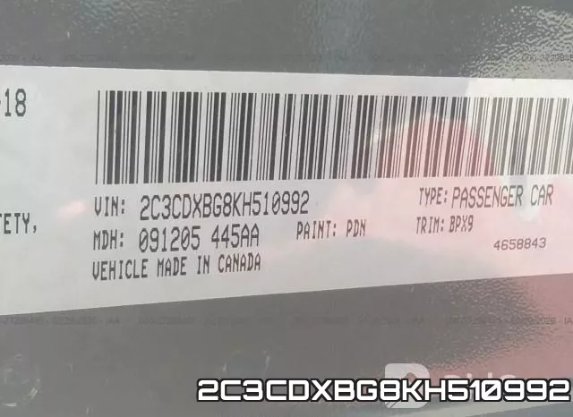 2C3CDXBG8KH510992 фото 10