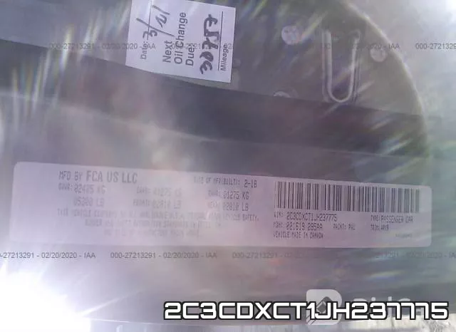 2C3CDXCT1JH237775 фото 10