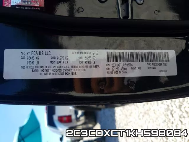 2C3CDXCT1KH598084 фото 2