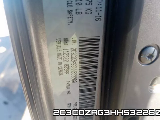 2C3CDZAG3HH532260 фото 2
