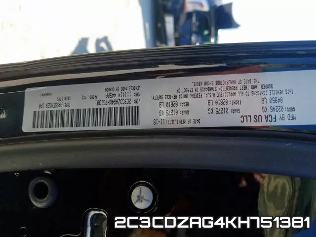 2C3CDZAG4KH751381 фото 2