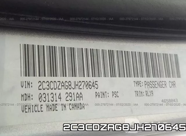 2C3CDZAG8JH270645 фото 10