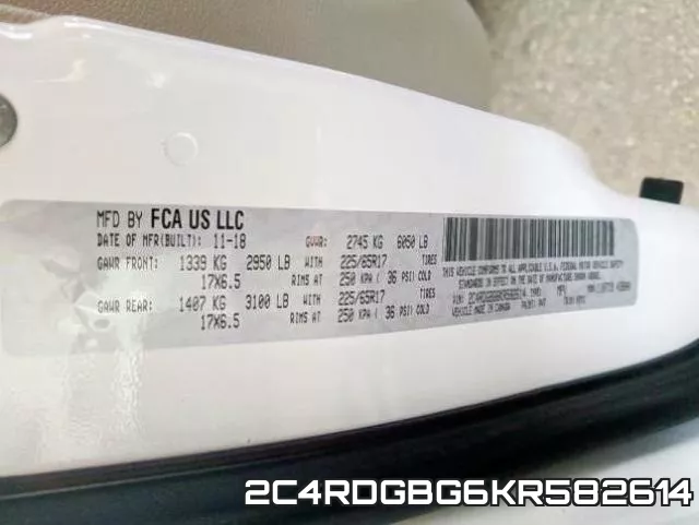 2C4RDGBG6KR582614 фото 2
