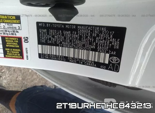 2T1BURHE7HC843213 фото 10