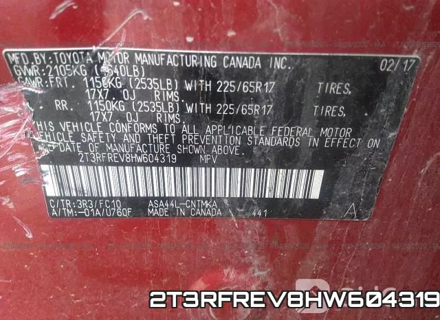 2T3RFREV8HW604319 фото 10
