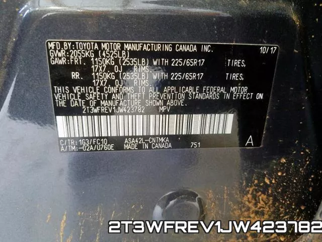 2T3WFREV1JW423782 фото 2