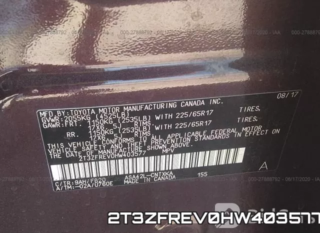 2T3ZFREV0HW403577 фото 10