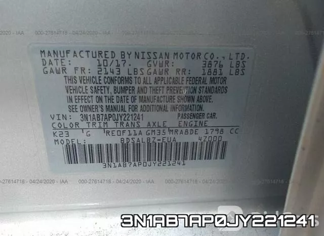 3N1AB7AP0JY221241 фото 10