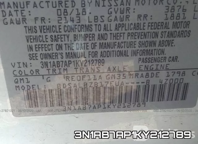 3N1AB7AP1KY212789 фото 10