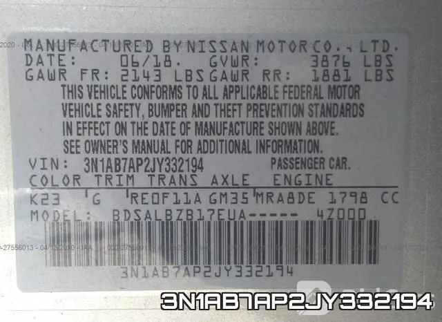 3N1AB7AP2JY332194 фото 10