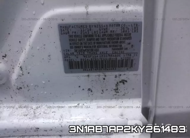 3N1AB7AP2KY261483 фото 10