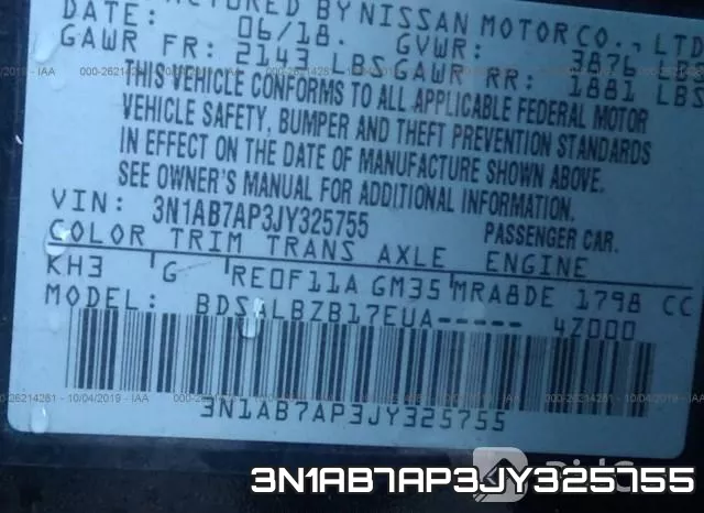 3N1AB7AP3JY325755 фото 10