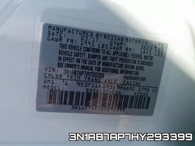 3N1AB7AP7HY293399 фото 2