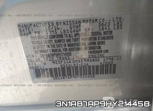 3N1AB7AP9HY214458 фото 10